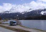 Pause am Silser See bei St. Moritz (Schweiz)